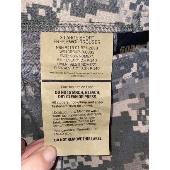 Army ACU Gore-Tex Pants XL Short USGI FREE EWOL Fire Resistant Trouser NWOT - Picture 5 of 12